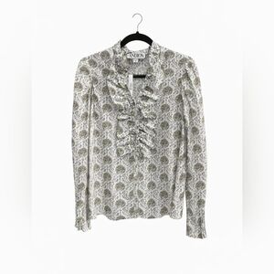 Candie's Elegant White Floral Blouse